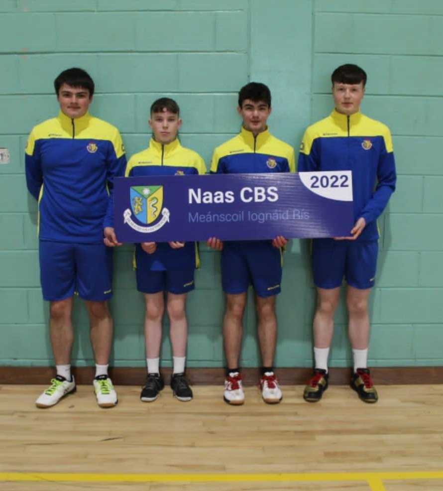 U19 Badminton Team AllIreland Silver Medalists Naas CBS