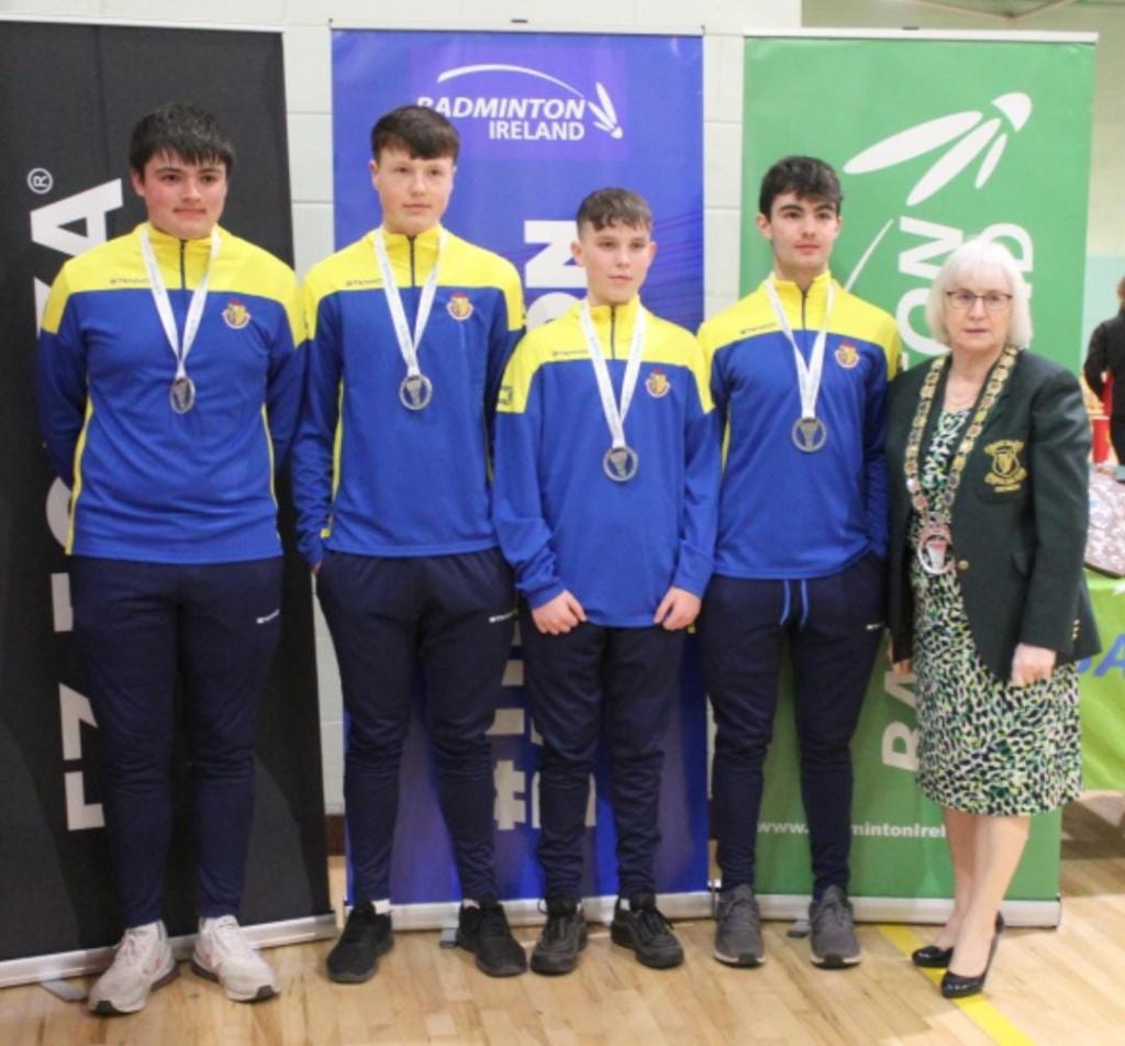 U19 Badminton Team AllIreland Silver Medalists Naas CBS